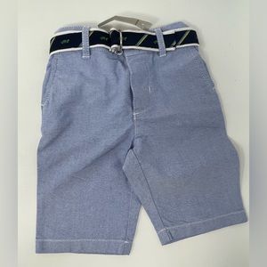 RALPH LAUREN: Layette Blue Preppy Shirts with Navy Turtle Belt, Size 3M